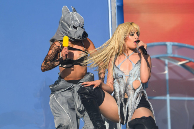 London, UK. 29 June 2024. Camila Cabello perfoming on the fourth day of the Glastonbury Festival, at Worthy Farm in Somerset. Photo credit should read: Matt Crossick/Empics/Alamy Live News