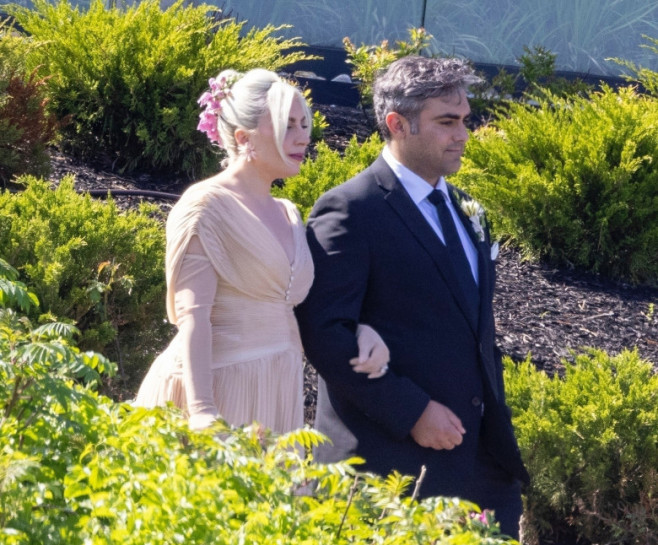 *PREMIUM-EXCLUSIVE* Lady Gaga Looks Radiant as the Maid of Honor at Her Sister’s Seaside Wedding in Maine Alongside Her Partner Michael Polansky ** Web Embargo until 5:24 ET on June 4, 2024**