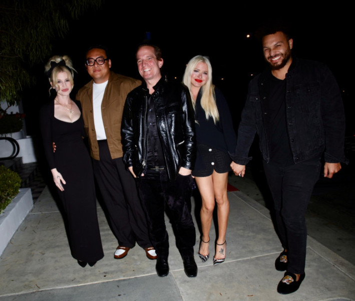 Kelly Osbourne stuns in an elegant all-black ensemble as she celebrates her 40th birthday at The Bird Streets Club in West Hollywood