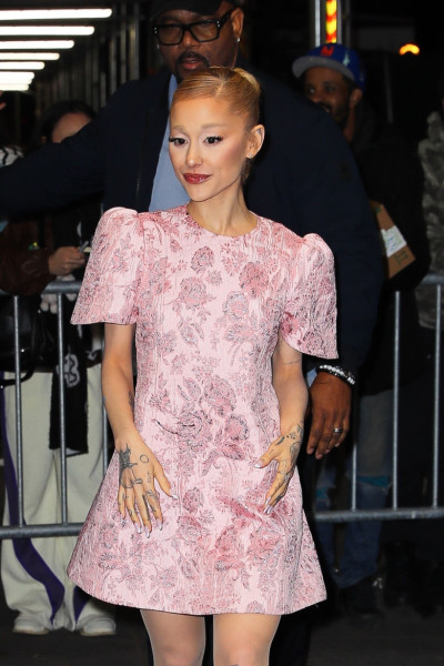 Ariana Grande arrives at the 'Wicked' screening in NYC