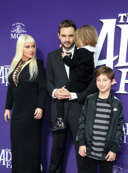 Christina Aguilera, Matthew Rutler, Summer Rain Rutler și Max Bratman/ Profimedia