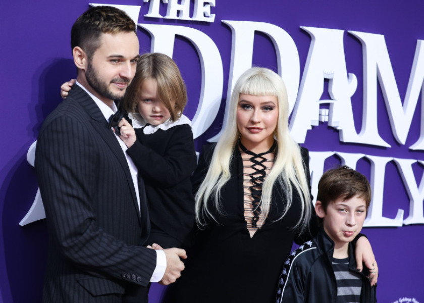 Christina Aguilera, Matthew Rutler, Summer Rain Rutler și Max Bratman/ Profimedia