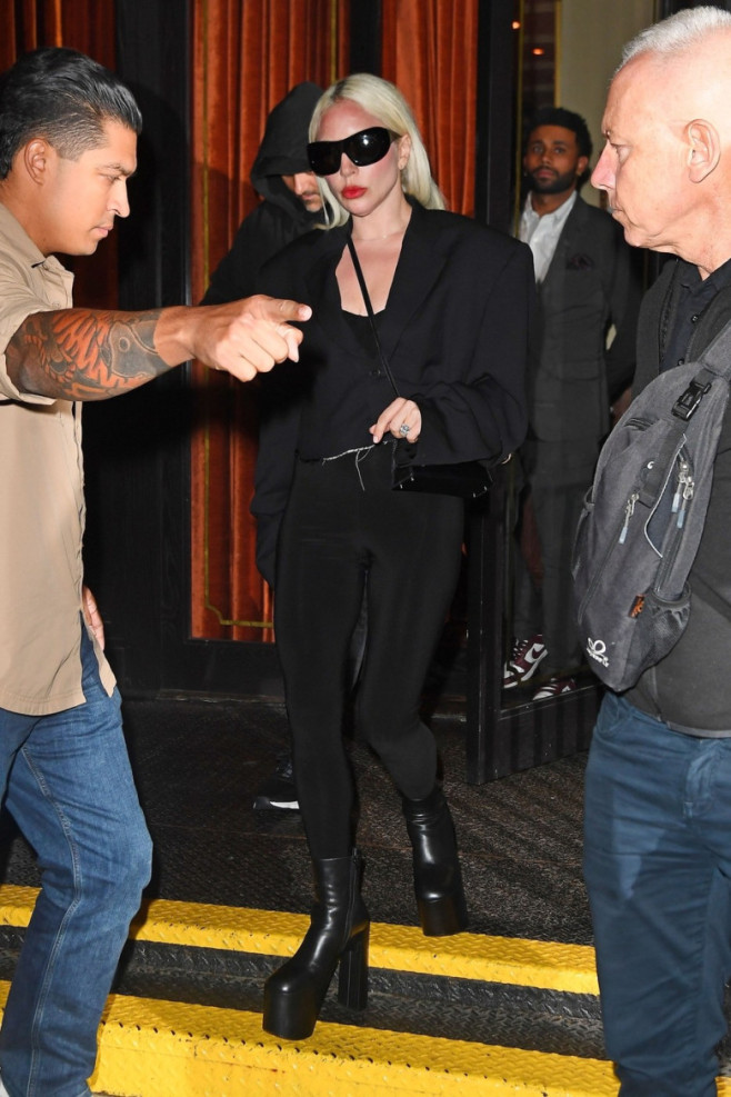 Lady Gaga and Michael Polansky spotted leaving dinner in NYC
