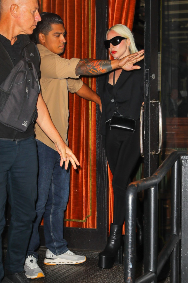 Lady Gaga and fianc? Michael Polansky were spotted leaving The Corner Store after having dinner in New York City