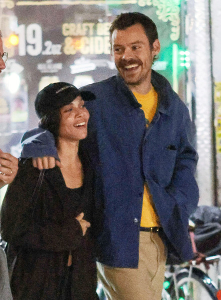 PREMIUM EXCLUSIVE: Harry Styles and Zoe Kravitz Confirm Romance as They Walk Arm in Arm on a Date Night in New York City.
