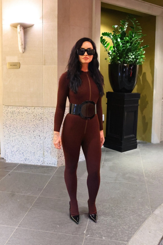 Demi Lovato stuns in sleek look en route to Watch What Happens Live in NYC