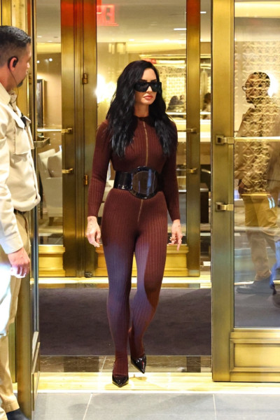 Demi Lovato stuns in sleek look en route to Watch What Happens Live in NYC