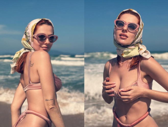 lidia buble in costum de baie