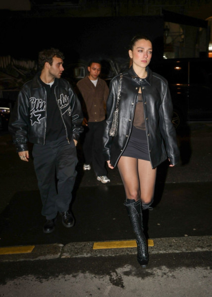 Rina Lipa Celebrates Dua Lipa and Callum Turner's Engagement at Costes Paris
