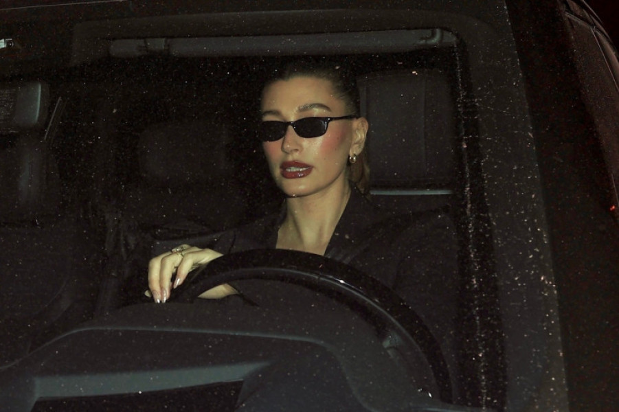 Hailey Bieber steps out solo for dinner in Beverly Hills