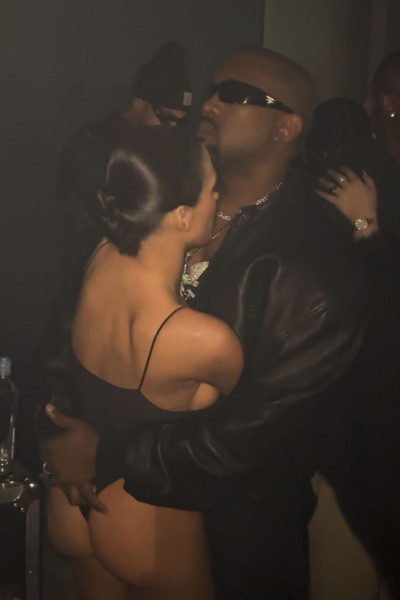 Kanye West and Bianca Censori pack on the PDA at Grammy after-party in LA!