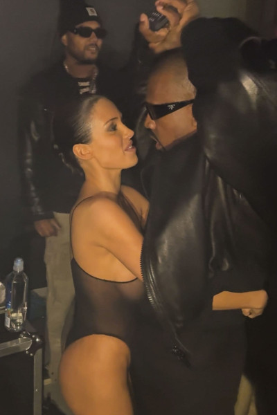 Kanye West and Bianca Censori pack on the PDA at Grammy after-party in LA!