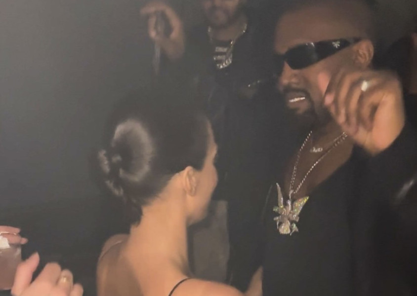 Kanye West and Bianca Censori pack on the PDA at Grammy after-party in LA!