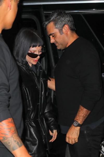 Lady Gaga and her boyfriend, Michael Polansky, were spotted arriving back at their hotel in New York City