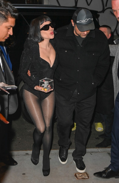 Lady Gaga and Michael Polansky hold hands during a sweet outing