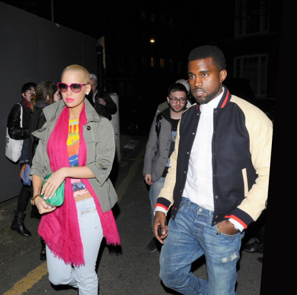 Kanye West și Amber Rose/ Profimedia
