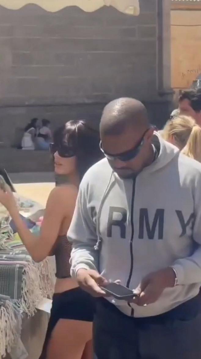 Kanye West and Bianca Censori enjoy a casual ice cream outing in Mallorca