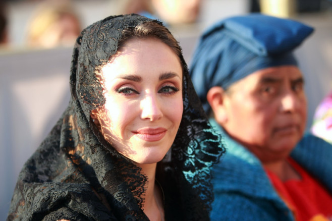 Dec 16, 2015 - Vatican City State (Holy See) - Mexican singer ANAHI (Anahí Giovanna Puente Portilla de Velasco) during the Pope Francis wednesday general audience at the Vatican.