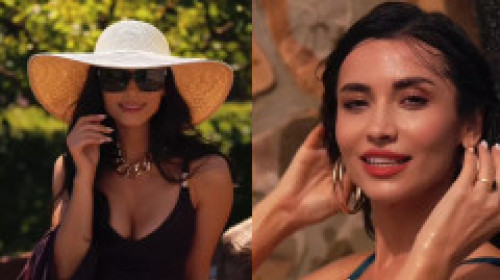 46 de ani în buletin, pe jumătate în viața reală. Lili Sandu, spectacol în costum de baie, la piscină și sub un duș în aer liber