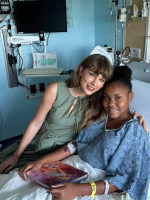 Taylor Swift visits children at Joe DiMaggio Children's Hospital in Hollywood, Florida.