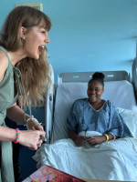 Taylor Swift visits children at Joe DiMaggio Children's Hospital in Hollywood, Florida.