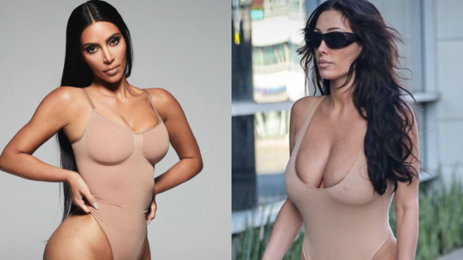 Bianca Censori, copia fidelă a lui Kim Kardashian/ Foto: Instagram și X