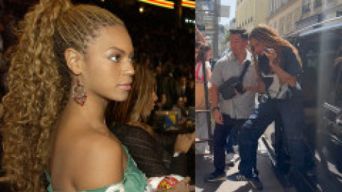 Este leită Beyonce, acum mai bine de 20 de ani. Blue Ivy, tot mai înaltă și subțire. Alături de mama ei, în turneu la Paris