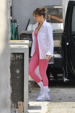 Jennifer Lopez arrives at HERE Studio in Los Angeles