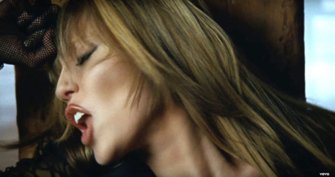 Miley Cyrus and Naomi Campbell steam up the screen as they strip off and strike a pose in Every Girl You've Ever Loved music video