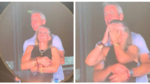 Cine sunt persoanele surprinse în ipostaze tandre la concertul Coldplay? El, director tech căsătorit și tată, dat de gol de Chris Marti