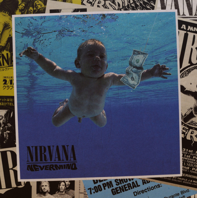 Vintage vinyl record cover. Nirvana-Nevermind, 1991