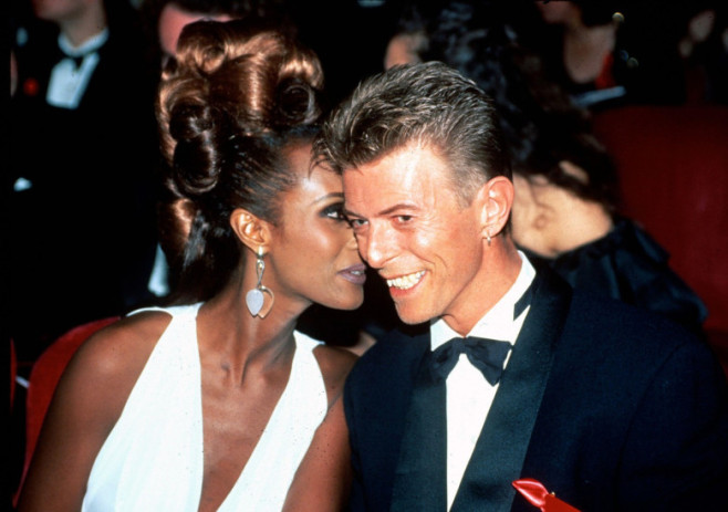 David Bowie and Iman attend 13th Annual ACE Awards on January 12, 1992 at the Pantages Theater in Hollywood, California Credit: Ron Wolfson / Rock Negatives / MediaPunch