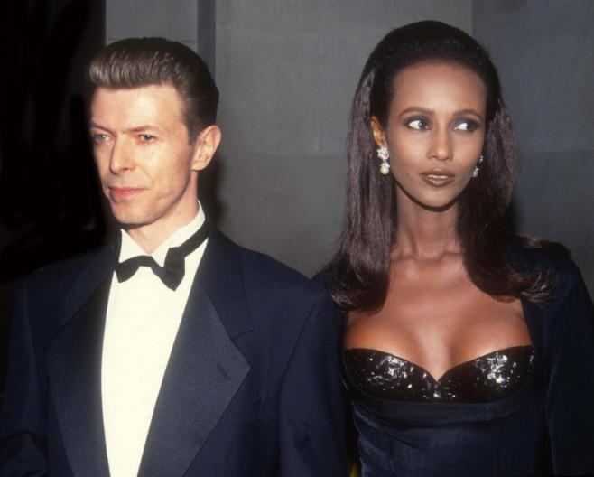 Iman and David Bowie 1990 Photo By John Barrett/PHOTOlink/MediaPunch