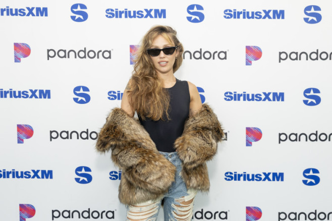 Miley Cyrus Visits The SiriusXM Studios in Los Angeles