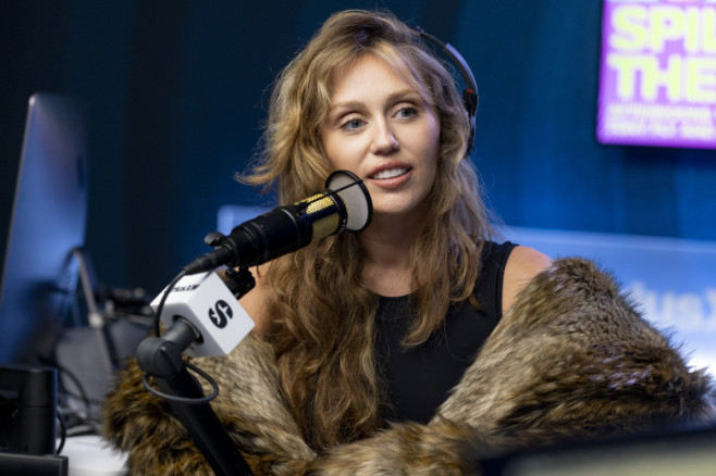 Miley Cyrus Visits The SiriusXM Studios in Los Angeles