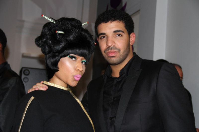 Nicki Minaj &amp; Drake attends Fashion's Night Out at the Versace store in New York City. Inside Access   September 8, 2011   Credit: Walik Goshorn /MediaPunch