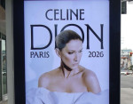 Los Angeles, California, USA 31st March 2026 Celine Dion Paris 2026 La Defense Arena Concerts Bus Stop Billboard on Sunset Blvd on March 31, 2026 in Los Angeles, California, USA. Photo by Barry King/Alamy Stock Photo