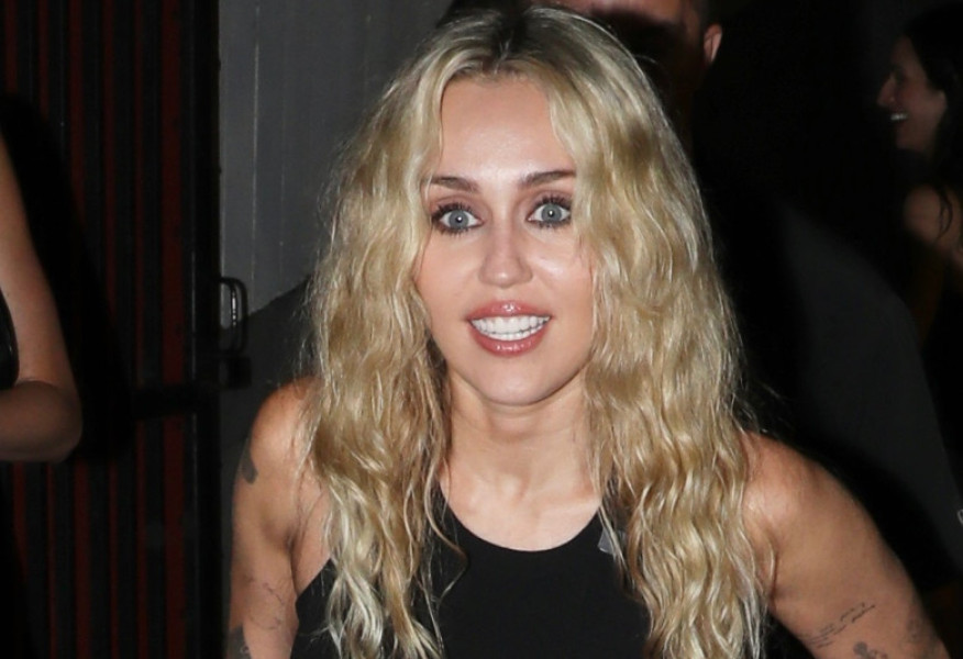 Miley Cyrus arrives for her album release party in LA!
