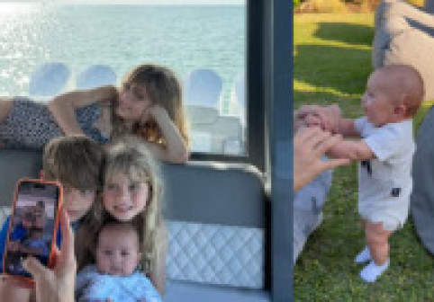 Fiul de trei luni al lui Enrique Iglesias fură deja inimile tuturor. Surorile lui sunt topite după el, solistul adoră viața de tată