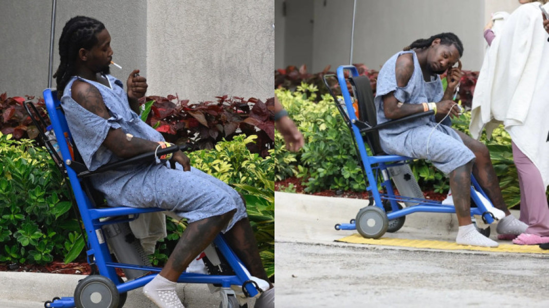 Primele imagini cu Offset după ce a fost împușcat/ Foto. Facebook Page Six