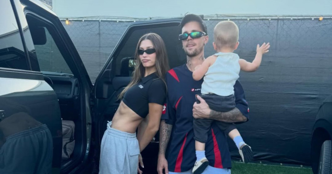 Justin și Hailey Bieber, alături de fiul lor Jack Blues/ Foto: Instagram