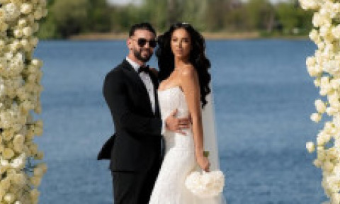 Cât ar fi costat rochia de mireasă purtată de soția lui Dorian Popa. Creația vestimentară a fost realizată în aproximativ 1.000 de ore