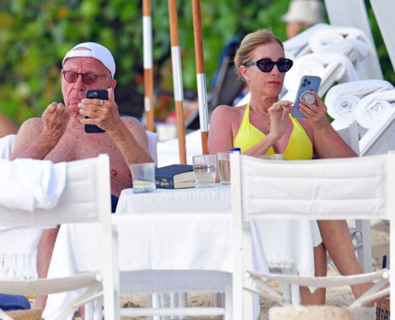 *PREMIUM-EXCLUSIVE* *MUST CALL FOR PRICING BEFORE USAGE* *PICTURES TAKEN ON 12/01/2023* 92-year old Billionaire Media Mogul Rupert Murdoch has revealed he is engaged to his girlfriend, 66-year old Ann Lesley Smith.