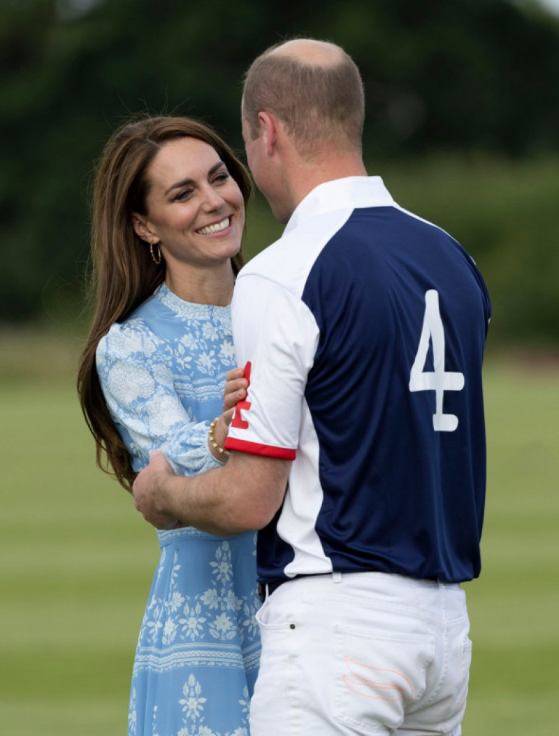 Prince William and Kate Middleton at charity polo match