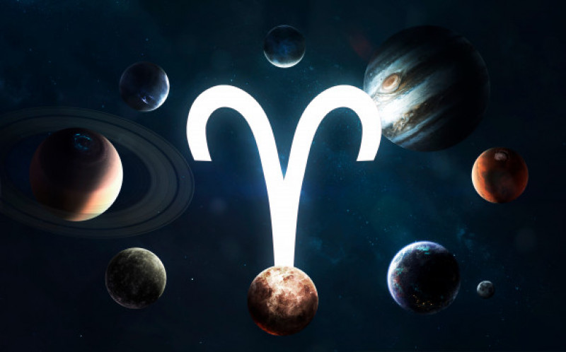 Zodiac,Sign,-,Aries.,Middle,Of,The,Solar,System.,Elements