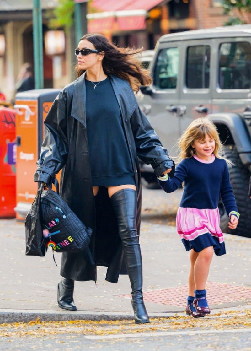 *EXCLUSIVE* Irina Shayk turns heads as she is seen with her daughter Lea in New York