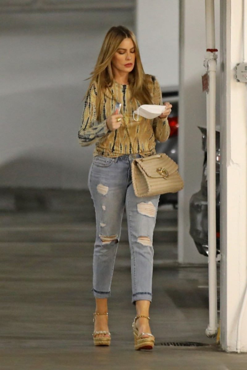 *EXCLUSIVE* Sofia Vergara gets dressed up in tie-dye and ripped jeans for Tuesday errands in Beverly Hills