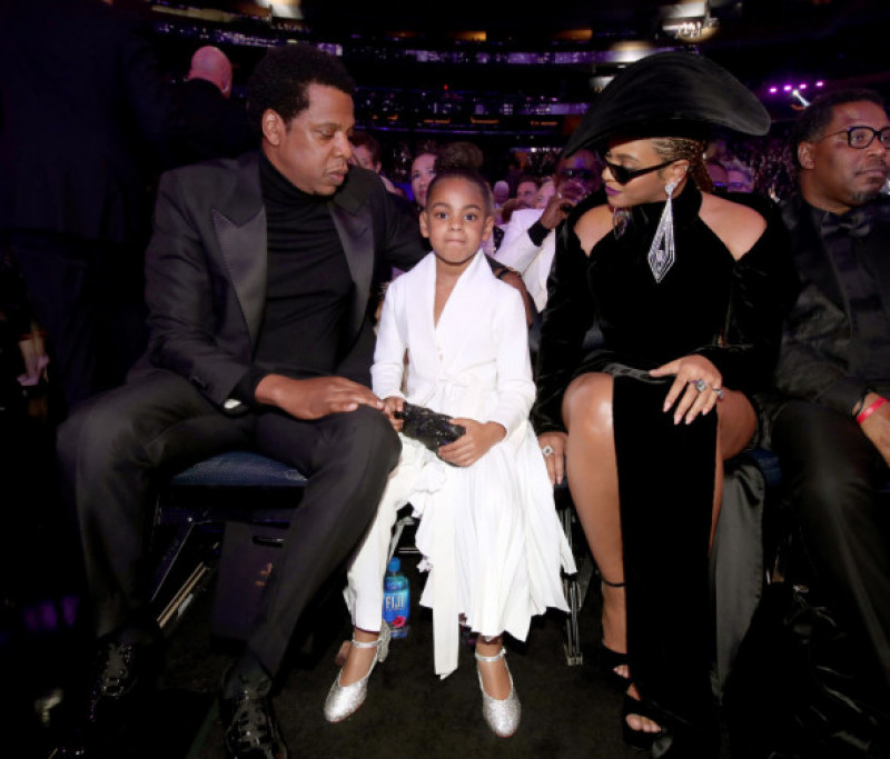 Beyonce, Jay-z si Blue Ivy. Getty Images