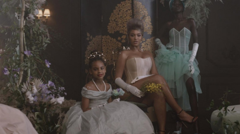 Beyonce and Jay Z's oldest daughter, Blue Ivy Carter age 9 wins her first Grammy for her role in the music video for “Brown Skin Girl”