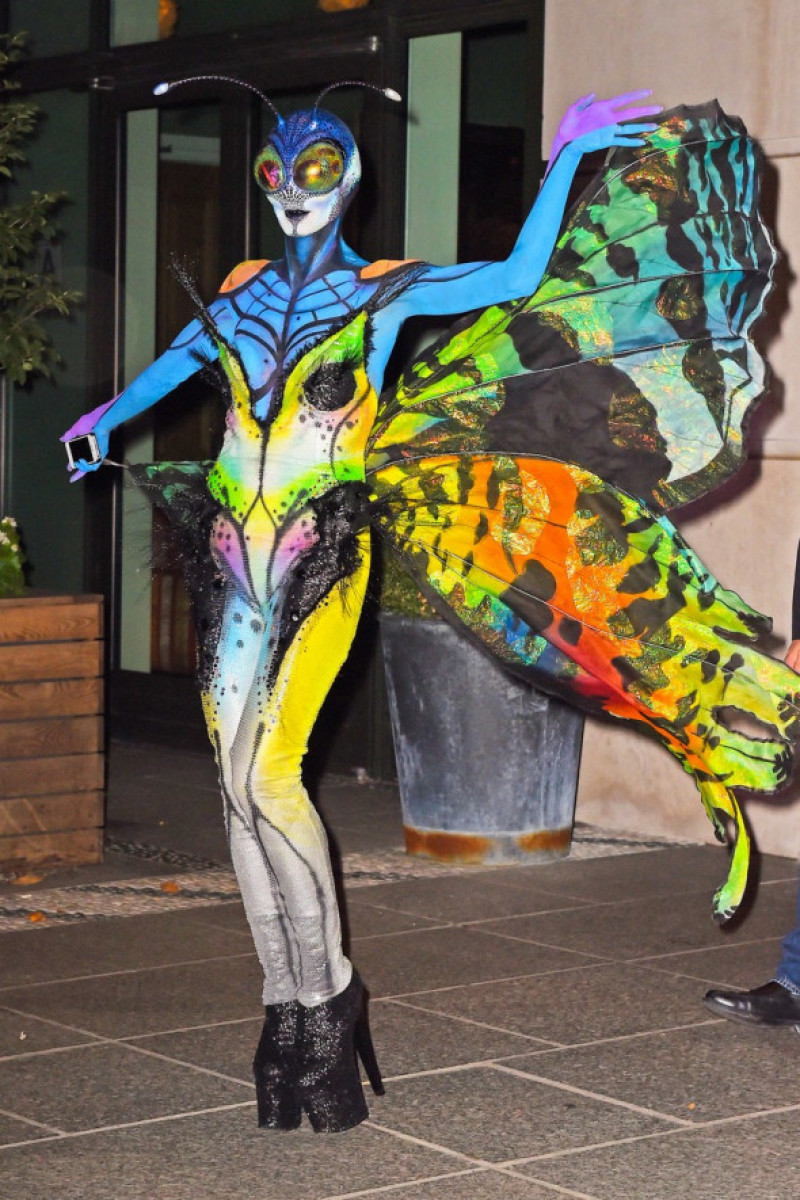 Heidi Klum is a Colorful Butterfly for Halloween